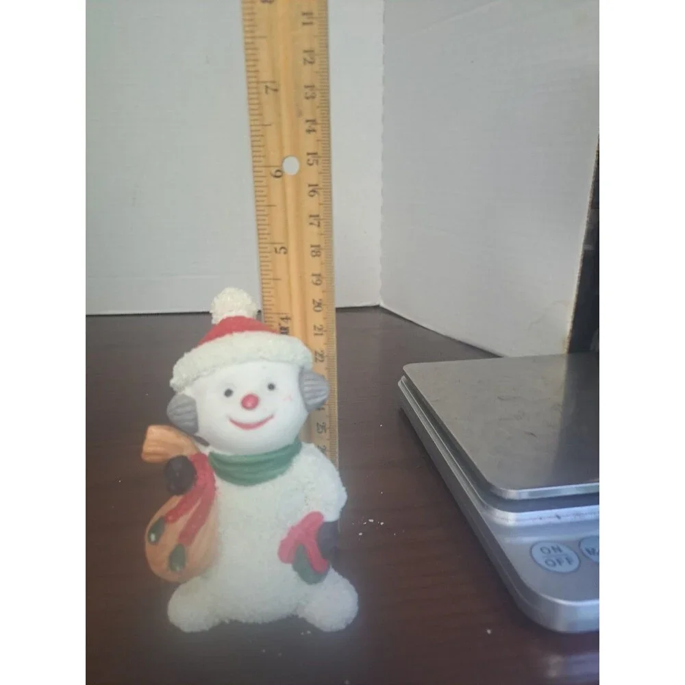 1990s Holiday Traditions Snowman With Sack Textured Finish